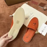 Loro Piana Babouche Charms Walk Women's Suede Mule FAI1543 LOA2 - Image 6