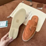 Loro Piana Babouche Charms Walk Women's Suede Mule FAI1543 P105 - Image 6