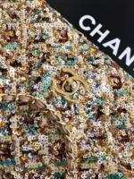 Chanel CF Sequined SO Handbag 21cm - Image 7