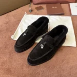 Loro Piana Summer Charms Walk Women's Fur-Lined Moccasin FAL9227 H1A1