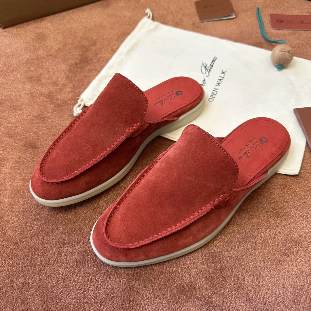 7-1148 Loro Piana Babouche Walk Men's Suede Mule FAM3488 L0AU - Image 1