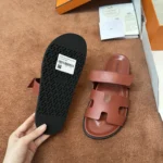 Hermès Chypre Leather Sandal - Image 7