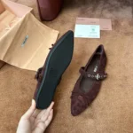 Miu Miu 2026 Suede Ballet Flats - Image 7