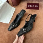 Gucci Castello Horsebit Slingback Pump - Image 7