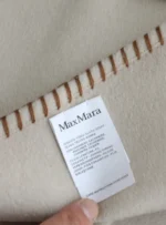 Maxmara Cape Coat Wool Blend Embroidered Leather Belt 140*140 - Image 7
