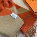 Hermès Colorblock Reversible Lambswool Scarf - Image 7