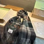 Burberry Check Crest Cashmere Scarf - Image 6