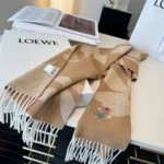 Loewe Anagram Embroidered Cashmere Scarf - Image 7