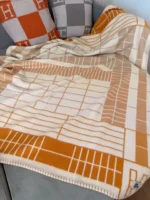 Hermès Geometric Wool Cashmere Blanket - Image 7