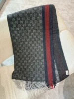 Gucci GG Web Stripe Cashmere Scarf - Image 7