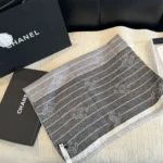 Chanel Coco Silhouette Striped Stole - Image 7