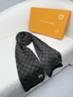 Louis Vuitton Petit Damier Knit Wool Scarf - Image 7