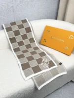 Louis Vuitton Damier Heritage Knit Wool Scarf - Image 7