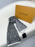 Louis Vuitton Monogram Jacquard Knit Wool Scarf - Image 7