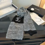 Chanel CC Knit Cashmere Scarf - Image 7