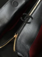 Chanel Supermodel Tote Bag Black Calfskin Gold Double C Logo - Image 7