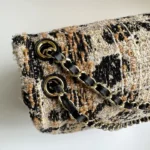 Chanel 26A Leopard Tweed Maxi Flap Bag 38cm - Image 7