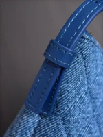 Chanel 26A Denim Quilted Hobo Bag 26cm - Image 7