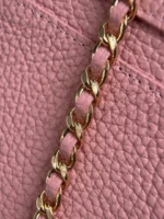 Chanel Lychee Calfskin Box Bag with Chain Strap - Image 7