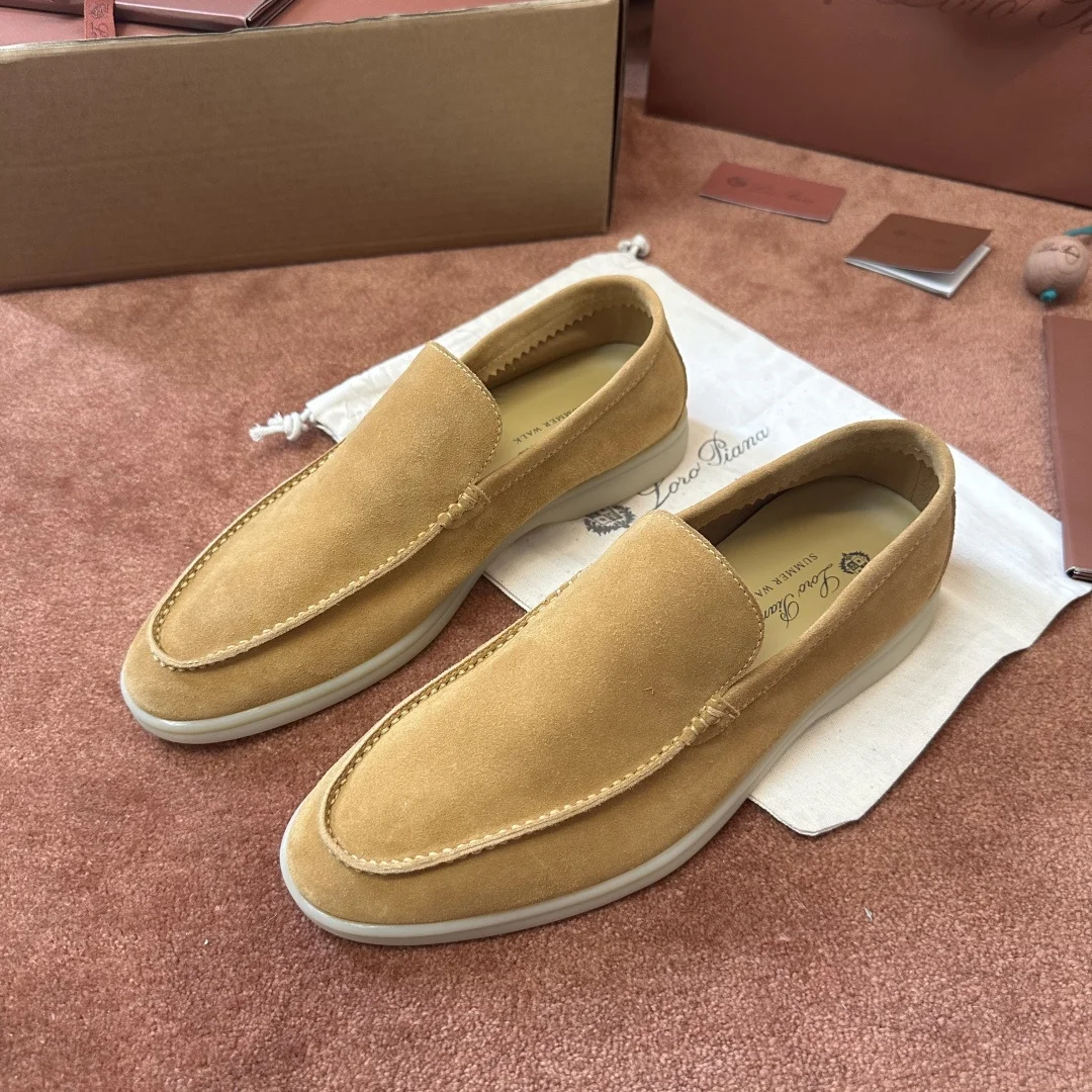 7-2247 Loro Piana Summer Walk Men's Moccasin Shoes - Image 1