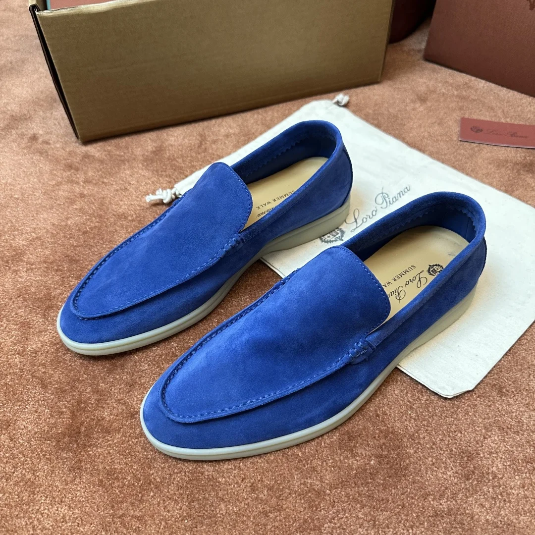 7-2255 Loro Piana Summer Walk Men's Moccasin Shoes - Image 1