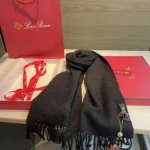 Loro Piana Wool Fringed Scarf 30x185cm - Image 7