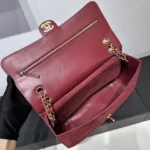Chanel MaxiC Suede Burgundy Handbag - Image 7