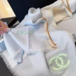 Chanel Gradient Cashmere Stole with Embroidered CC 110x200cm - Image 7
