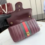 Gucci Primavera GG Marmont Web Quilted Chain Shoulder Bag 20.5cm - Image 7
