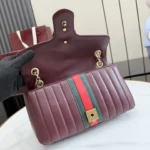 Gucci Primavera GG Marmont Web Quilted Chain Shoulder Bag 26cm - Image 7