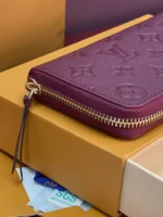 Louis Vuitton Monogram Empreinte Zip Wallet Bordeaux 19cm - Image 7