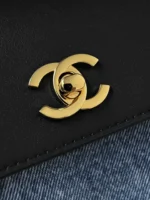 Chanel Chain Denim Baguette Handbag 29cm - Image 7