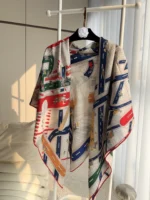 Hermes Cashmere Silk Scarf 140*140cm - Image 7