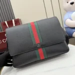 Gucci Primavera Web Stripe Leather Messenger Bag 35.5cm - Image 7
