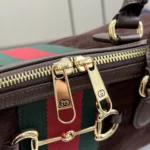 Gucci Borsetto Horsebit Suede Boston Bag 38.5cm - Image 7