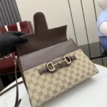 Gucci Primavera Horsebit GG Canvas Shoulder Bag 27.5cm - Image 7