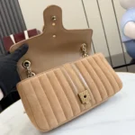 Gucci GG Marmont Vertical Quilted Suede Shoulder Bag 26cm - Image 7