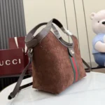 Gucci Giglio Perforated GG Suede Tote Bag 25cm - Image 7