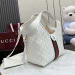 Gucci Giglio Perforated GG Leather Tote Bag 25cm - Image 7