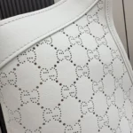 Gucci Giglio Large Perforated GG Leather Tote Bag with Pouch - Image 7
