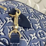 Louis Vuitton Speedy Bandouliere 20 Monogram Embleme Denim Blue M2A187 - Image 7