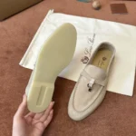 Loro Piana Summer Charms Walk Women's Suede Moccasin FAE5444 DOEE - Image 7