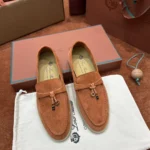 Loro Piana Summer Charms Walk Women's Suede Moccasin FAE5444 L443 - Image 7