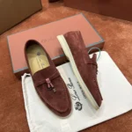 Loro Piana Summer Charms Walk Women's Suede Moccasin FAE5444 R0B4 - Image 6