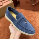 Loro Piana Summer Charms Walk Women's Suede Moccasin FAE5444 W0YZ - Image 7