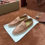 Loro Piana Summer Charms Walk Women's Suede Moccasin FAE5444 303J