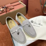 Loro Piana Summer Charms Walk Women's Suede Moccasin FAE5444 60GX - Image 6