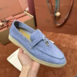 Loro Piana Summer Charms Walk Women's Suede Moccasin FAE5444 T15 - Image 6