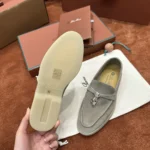 Loro Piana Summer Charms Walk Women's Suede Moccasin FAE5444 D746 - Image 7