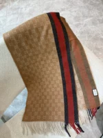Gucci Men's GG Wool Cashmere Scarf 35x190cm - Image 7